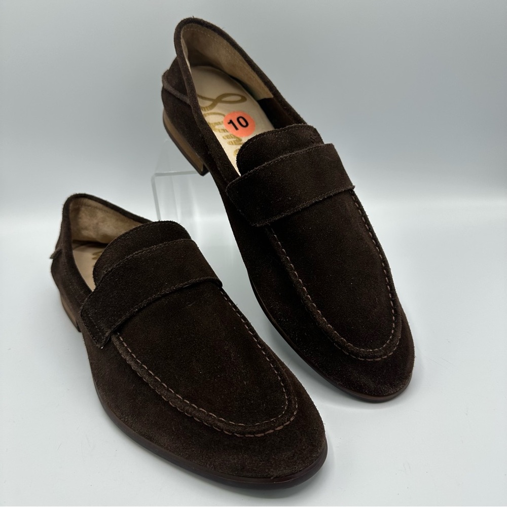 Sam Edelman Men’s  Leather Sock  Brown Loafers Ethan Size 10
